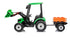 New 24v High roof kids electric ride on tractor with trailer - Green