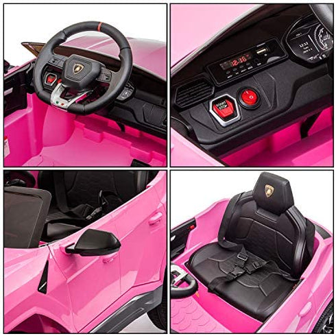Licensed Lamborghini Urus 12V Ride On Children's Electric SUV - Pink
