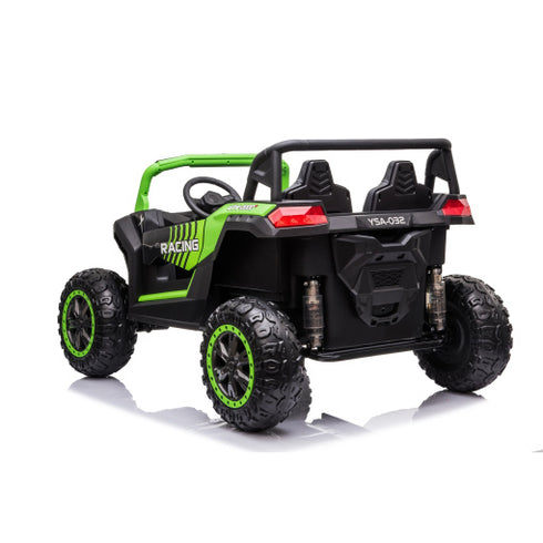 Kids Ride on 24v ATV Large Size 2 Seater Ride On Buggy with Leather Seats Eva Rubber Wheels and MP4 TV