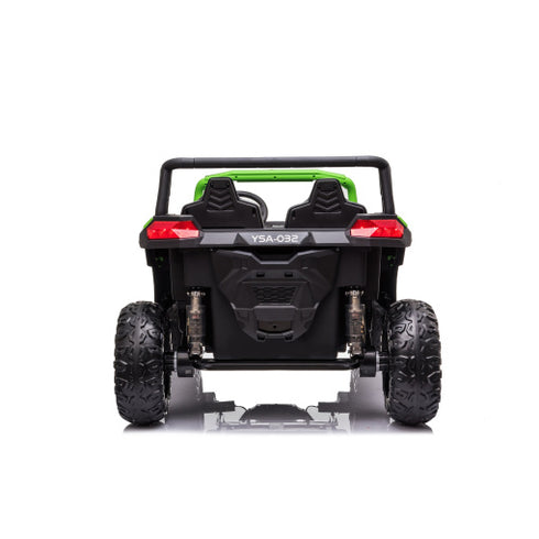 Kids Ride on 24v ATV Large Size 2 Seater Ride On Buggy with Leather Seats Eva Rubber Wheels and MP4 TV