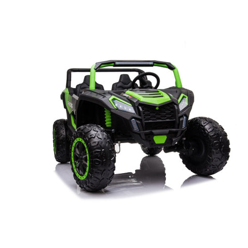 Kids Ride on 24v ATV Large Size 2 Seater Ride On Buggy with Leather Seats Eva Rubber Wheels and MP4 TV