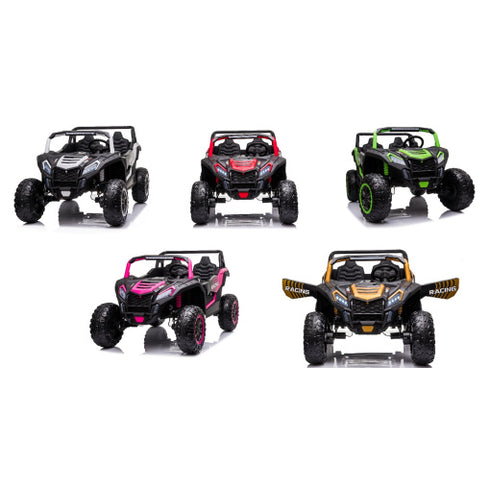 Kids Ride on 24v ATV Large Size 2 Seater Ride On Buggy with Leather Seats Eva Rubber Wheels and MP4 TV