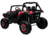 Renegade UTV-MX Buggy Style 24V 4WD Kids Electric Ride On With EVA Tyres, LEATHER seats and MP4 screen - Red spider-web
