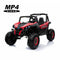 Renegade UTV-MX Buggy Style 24V 4WD Kids Electric Ride On With EVA Tyres, LEATHER seats and MP4 screen - Red spider-web