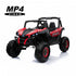 Renegade UTV-MX Buggy Style 24V 4WD Kids Electric Ride On With EVA Tyres, LEATHER seats and MP4 screen - Red spider-web