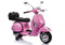 Licensed Children's Vespa 12V Ride On Electric Bike - Pink