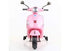 Licensed Children's Vespa 12V Ride On Electric Bike - Pink