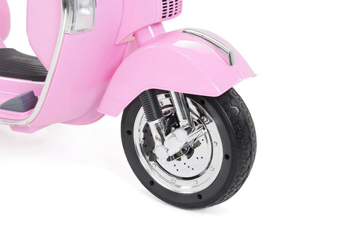 Licensed Children's Vespa 12V Ride On Electric Bike - Pink