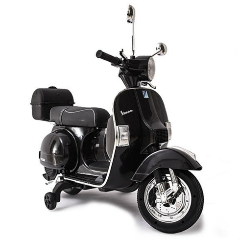 Licensed Children's Vespa 12V Ride On Electric Bike - Black