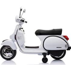 Licensed Children's Vespa 12V Ride On Electric Bike - White