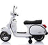 Licensed Children's Vespa 12V Ride On Electric Bike - White