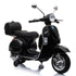 Licensed Children's Vespa 12V Ride On Electric Bike - Black
