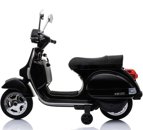 Licensed Children's Vespa 12V Ride On Electric Bike - Black