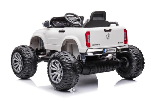 New Mercedes monster truck 24v 4wd mp4 kids ride on car - White