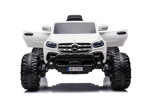 New Mercedes monster truck 24v 4wd mp4 kids ride on car - White