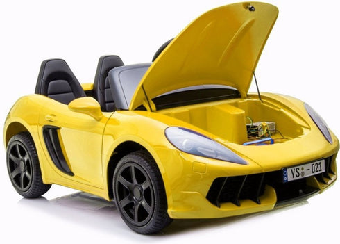 New Super Sport XL 24V Porsche style Ride On Car with 180W Brushless Motor - Yellow