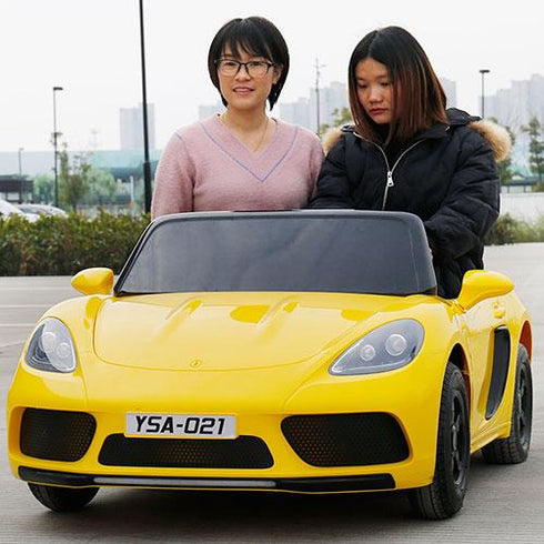 New Super Sport XL 24V Porsche style Ride On Car with 180W Brushless Motor - Yellow