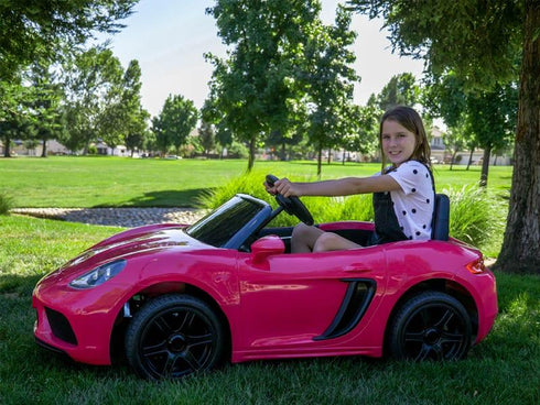 New Super Sport XL 24V Porsche style Ride On Car with 180W Brushless Motor - Pink